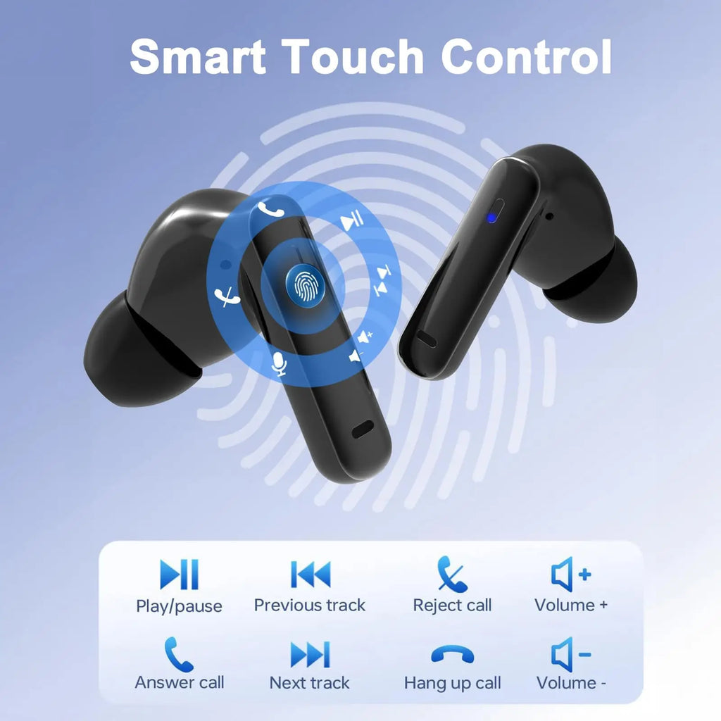 Bluetooth 5.3 Wireless Earbuds with Charging Case Dolby Sound with Mic Bluetooth Headphones for Samsung Galaxy S24 S23 S22 Ultra