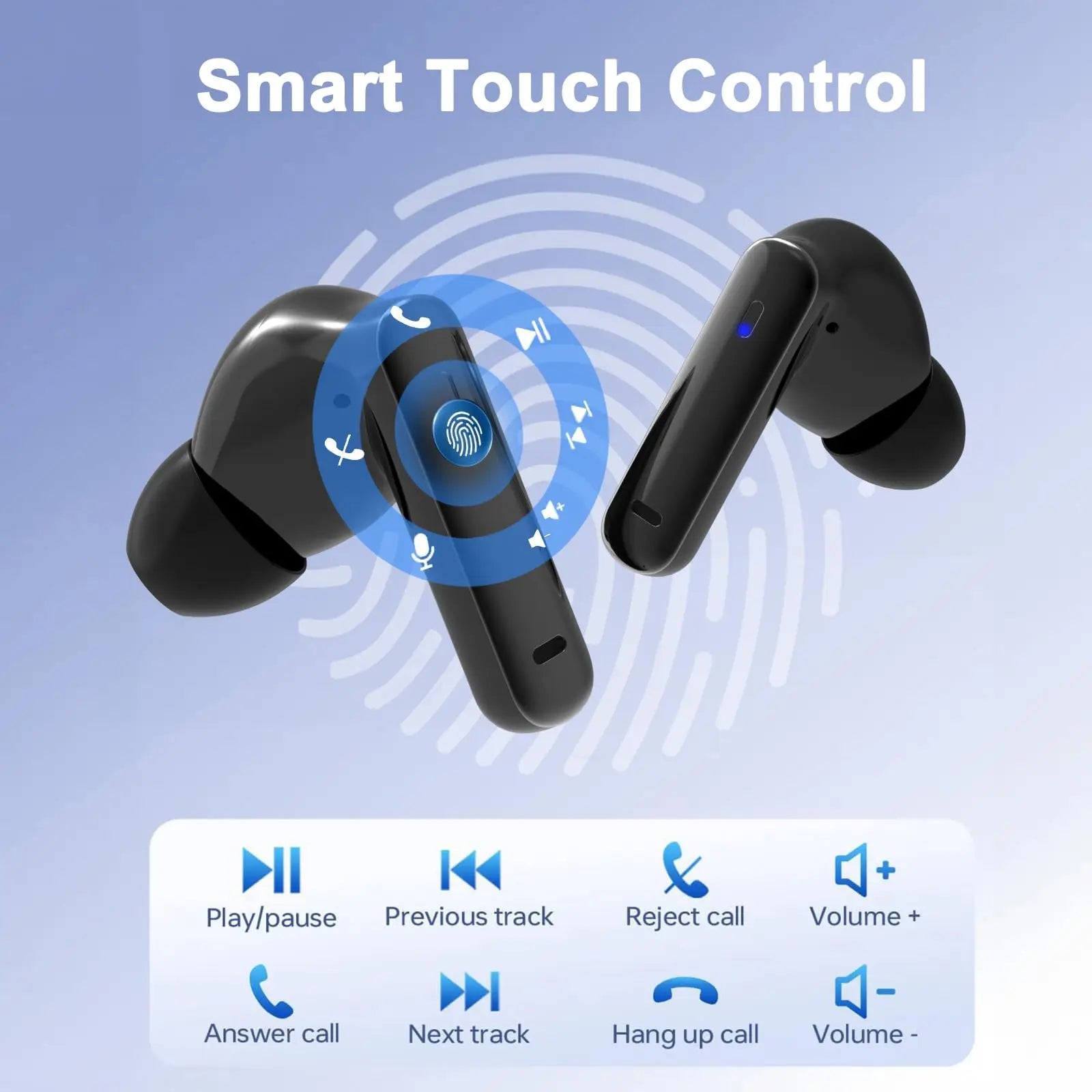 Bluetooth 5.3 Wireless Earbuds with Charging Case Dolby Sound with Mic Bluetooth Headphones for Samsung Galaxy S24 S23 S22 Ultra