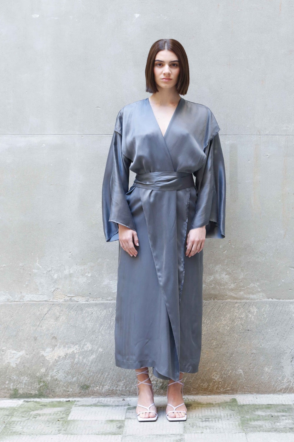 Bemberg Kimono Wrap Dress-1