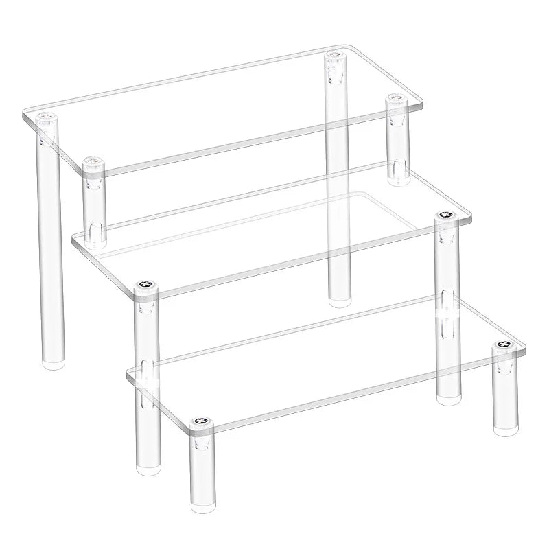 Acrylic Cosmetic Perfume Display Rack Dressing Table Storage Rack Desktop 1-4 Layers Cabinet Household Storage Tool Accessories