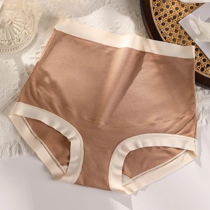 XL-3XL Women'S Underwear Sexy Lace Panties plus Size High Waist Traceless Girls' Briefs Fashion Solid Color Underpants Lingerie