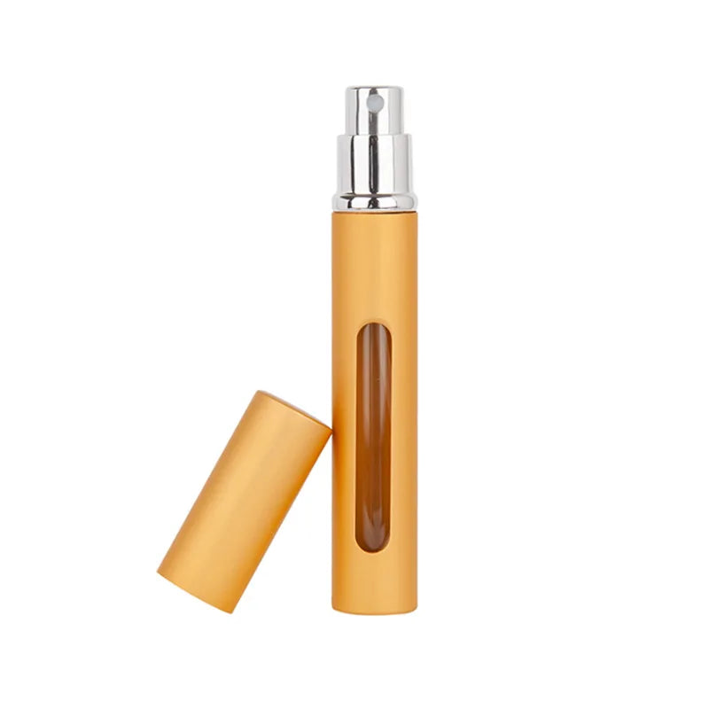 Botella de perfume recargable, tamaño de viaje, portátil, atomizador de pulverización ultrafina, botella recargable vacía, 5ml