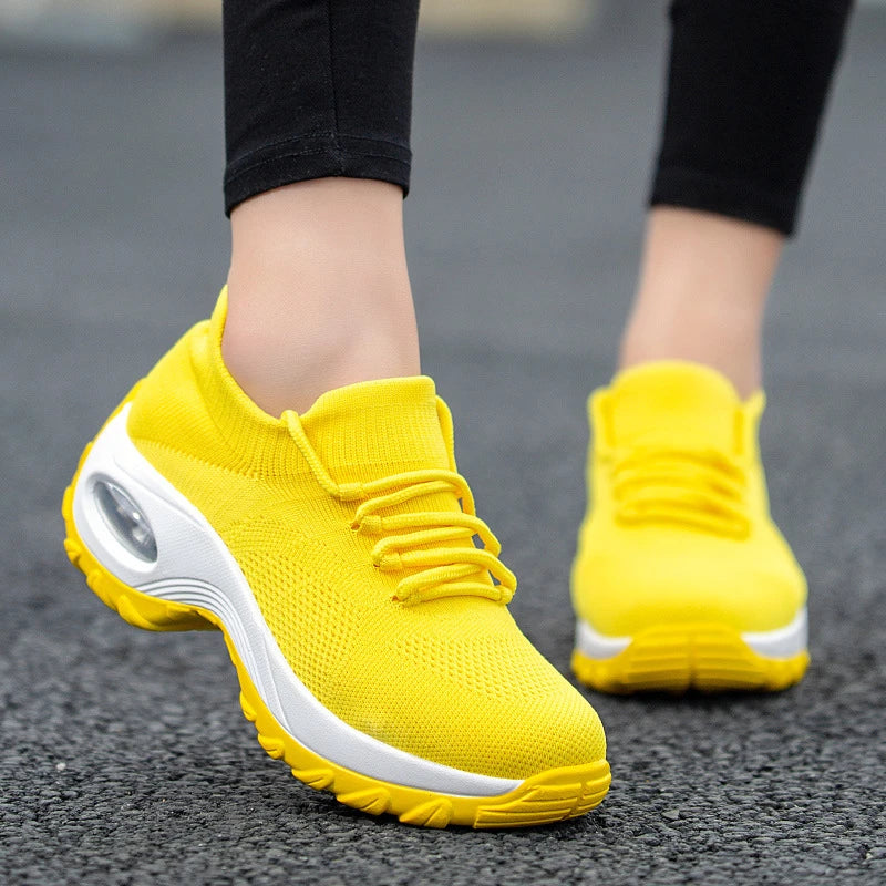 Women'S Shoes New Sports Shoes Women'S Flying Socks Shoes Rocking Shoes Casual Running Shoes Comfortable Breathable Versatile