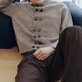 Men's Korean-Style Loose Casual Knit Sweater Jacket