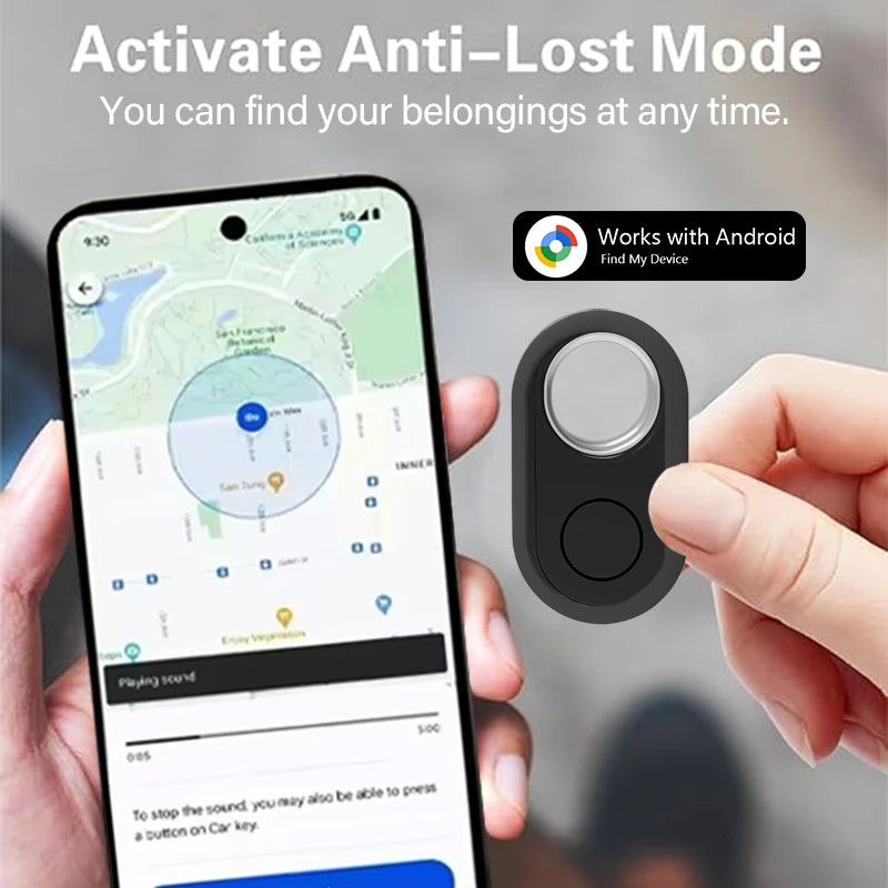 Localizador GPS para Samsung Android Rastreador Funciona con Google Find My Localizador Bluetooth Buscador de Posición Global Etiqueta Inteligente Anti-pérdida