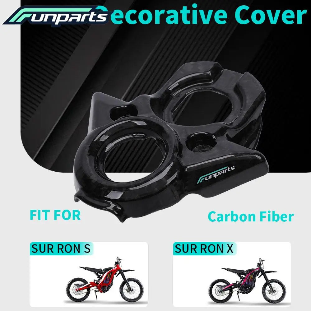 Funparts Carbon Fiber Motorcycle Central Control Decorative Cover Guard for Surron Sur-Ron Sur Ron Lightbee Light Bee X S L1E