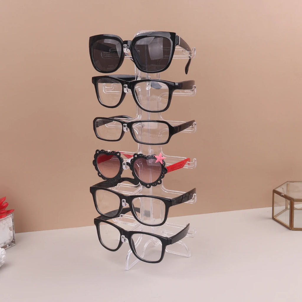 Plastic Sunglasses Show Rack Holders Eyeglasses Display Stand Storage Holder Glasses Shelf Home Organizer Space Saving Shelf