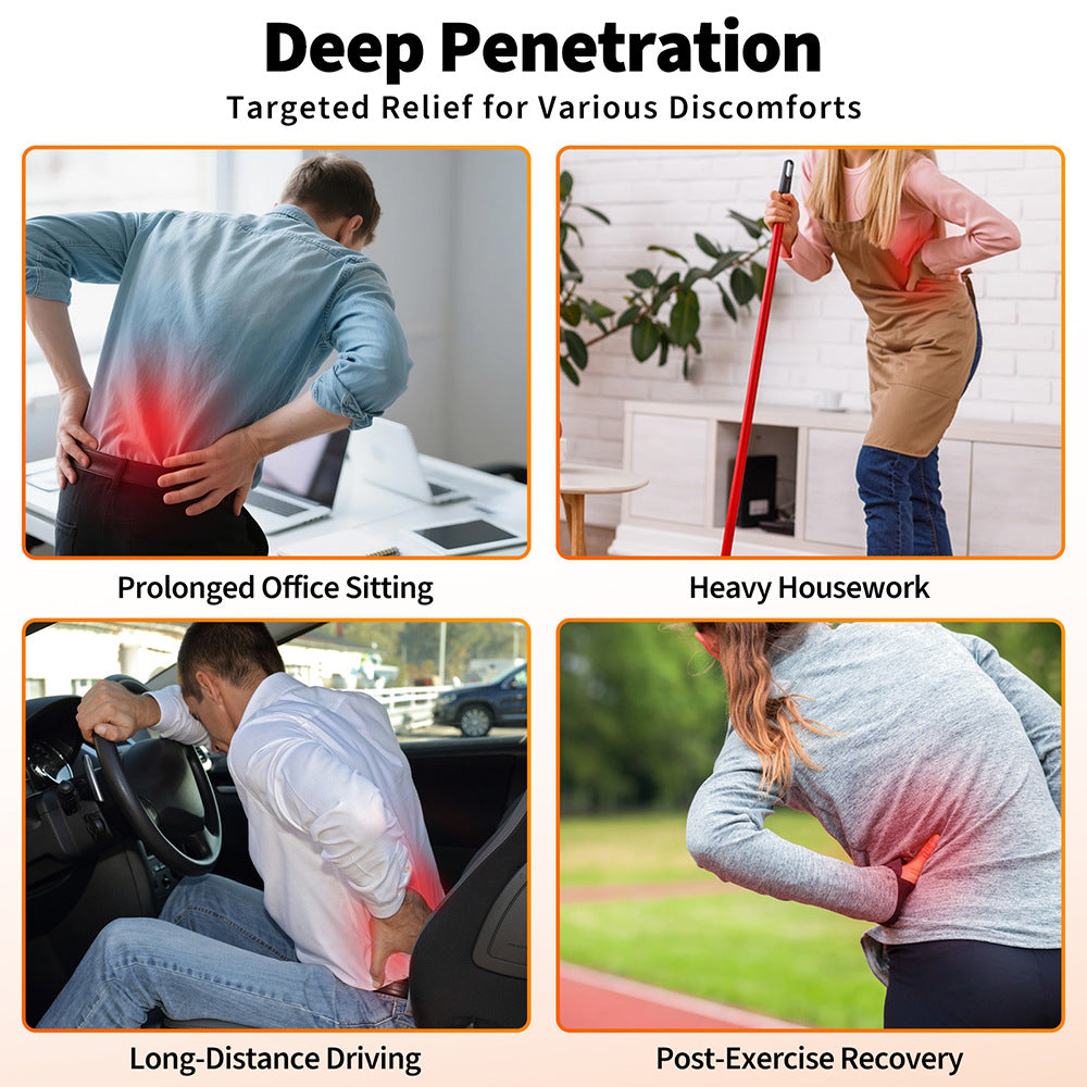 Red Light Therapy Belt - Infrared Heat Wrap with Smart Timer for Pain Relief