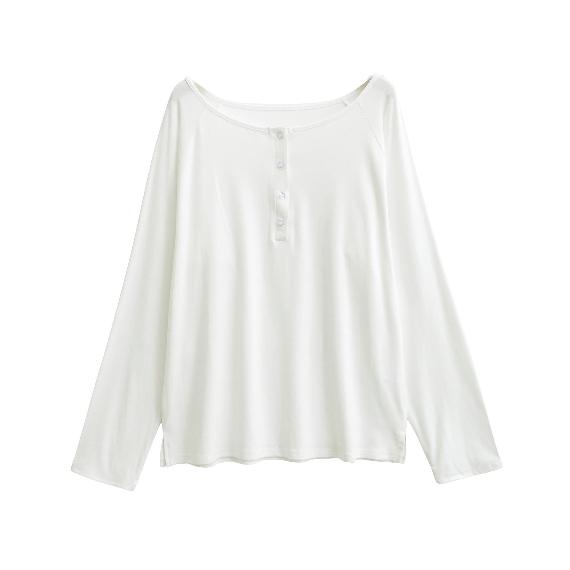 Henley Neck Sun Protection Long Sleeve T-Shirt for Women Casual Versatile