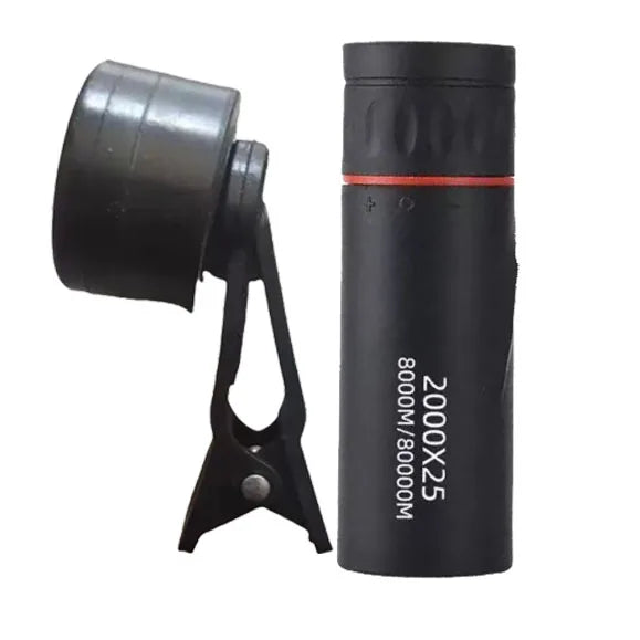 Telescopio monocular HD 2000X25 de 2025, compacto y portátil para viajes, senderismo, pesca, camping, observación de estrellas, conciertos y avistamiento de aves