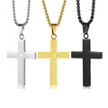 Scripture Cross Pendant Titanium Steel Necklace