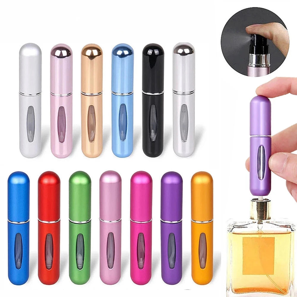 1Pc Portable 5ml Mini Travel Perfume Bottle Base Refill Bottle Straight Charging Small Sample Perfume Refillable Spray Bottling