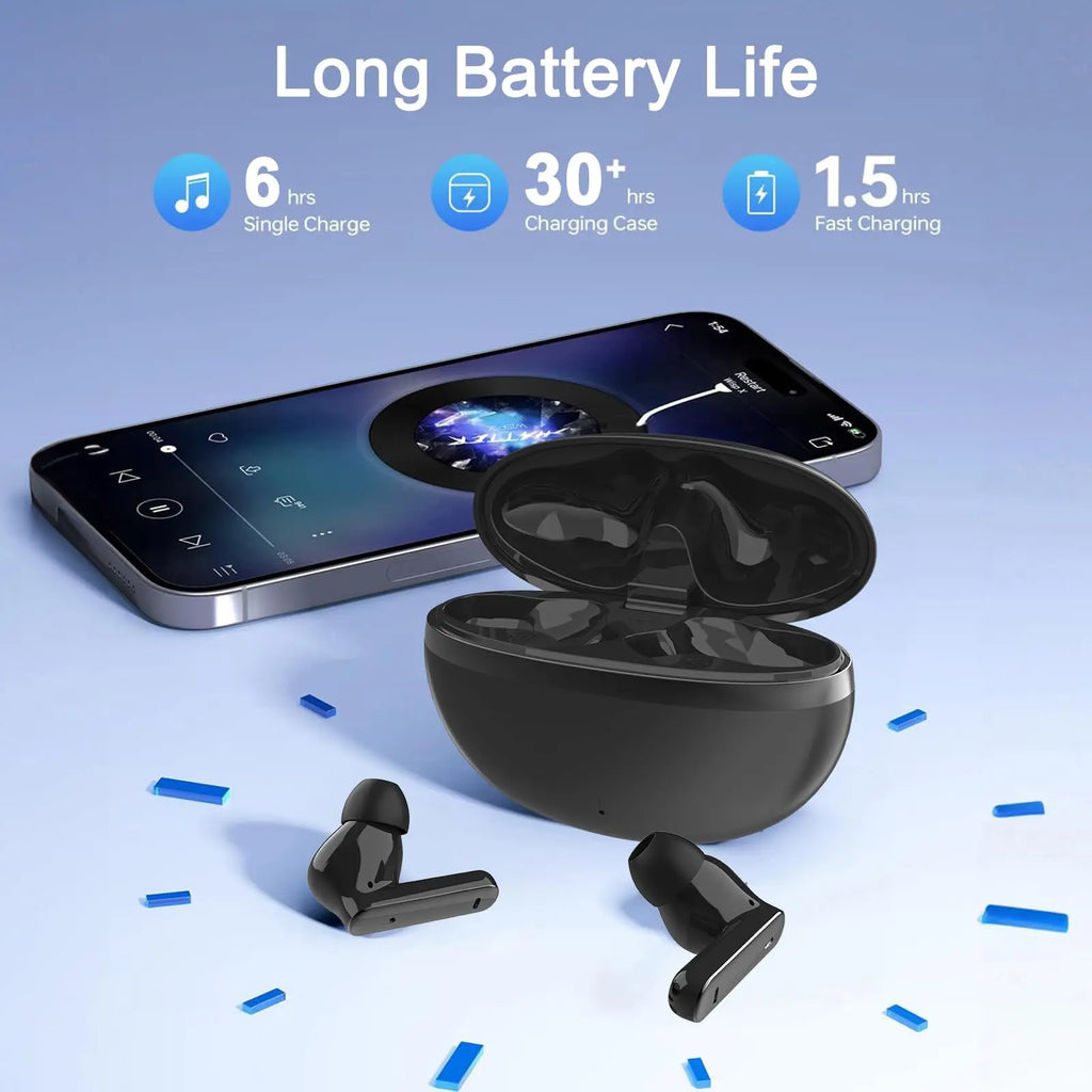 Bluetooth 5.3 Wireless Earbuds with Charging Case Dolby Sound with Mic Bluetooth Headphones for Samsung Galaxy S24 S23 S22 Ultra