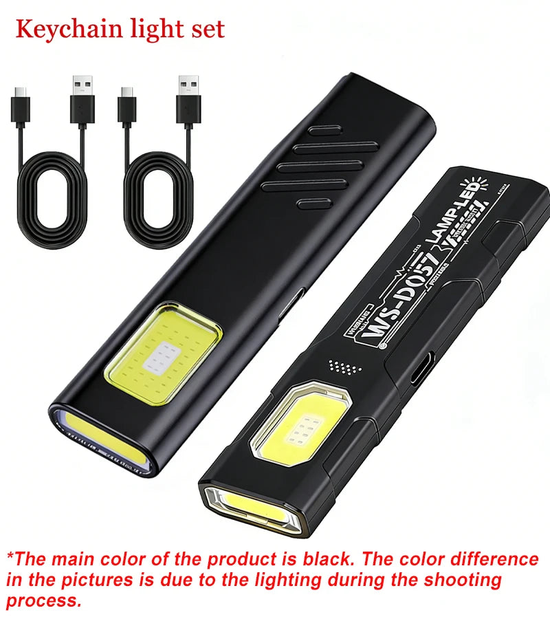 Luz de advertencia de trabajo de seguridad, luz de trabajo, luz fuerte, mini portátil, mantenimiento exterior, emergencia, linterna EDC, clip de gorra.