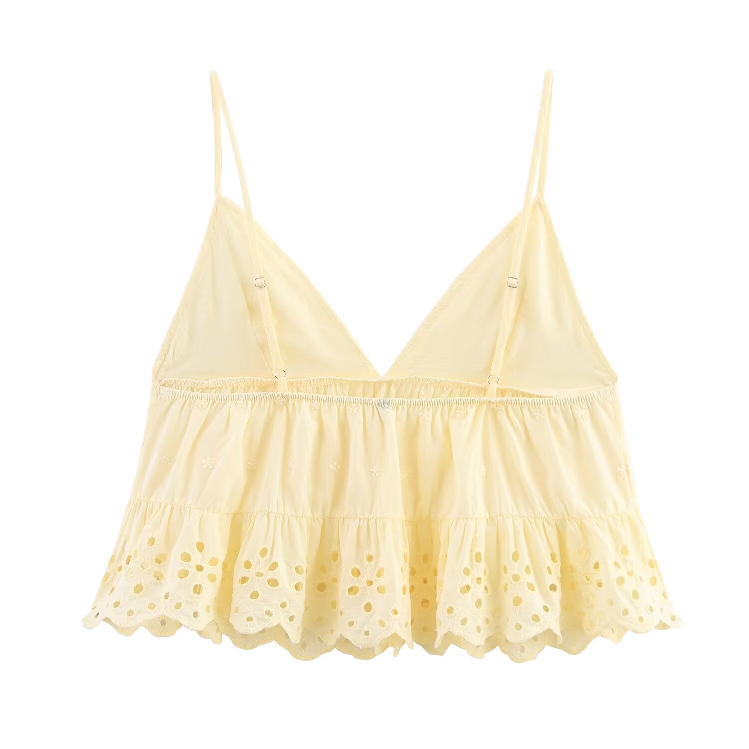 Embroidered Poplin Top+Embroidered Shorts Set