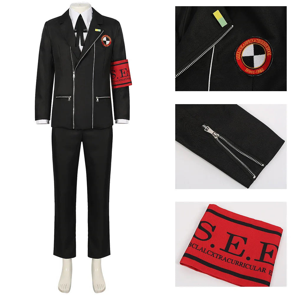 Yuki Makoto Cosplay Costume Men School Uniform Outfits Game Persona3 Reload Disguise Costume Adult Male Roleplay Halloween Suit