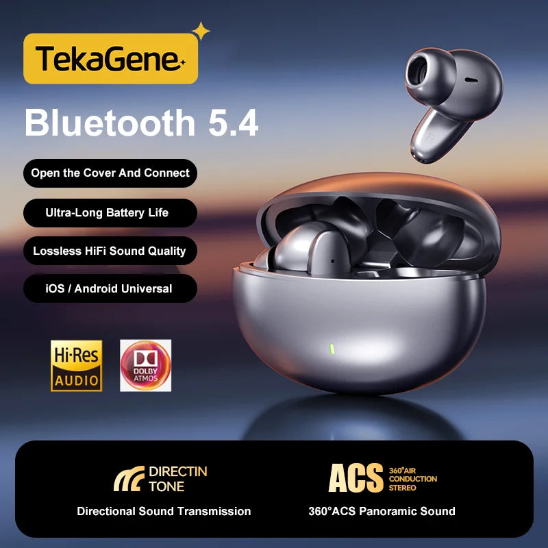 Bluetooth 5.3 Wireless Earbuds with Charging Case Dolby Sound with Mic Bluetooth Headphones for Samsung Galaxy S24 S23 S22 Ultra