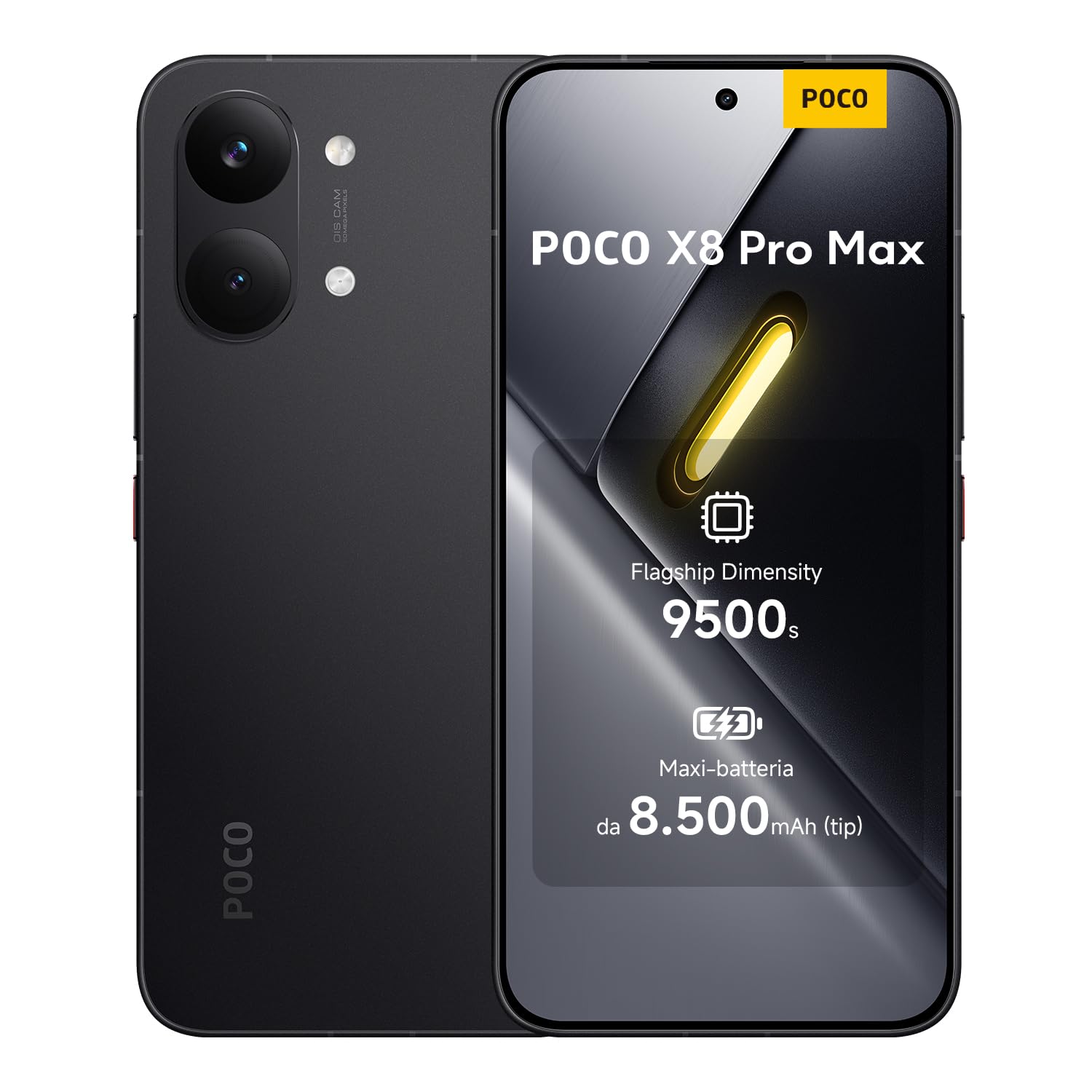 POCO X8 Pro, Smartphone 8+512GB, Nero, Dimensity 8500-Ultra | Batteria 6500mAh (typ), Display AMOLED ultra luminoso, Fotocamera 50MP con OIS, Garanzia 2 anni+1 anno extra - SHOP TIPSO #