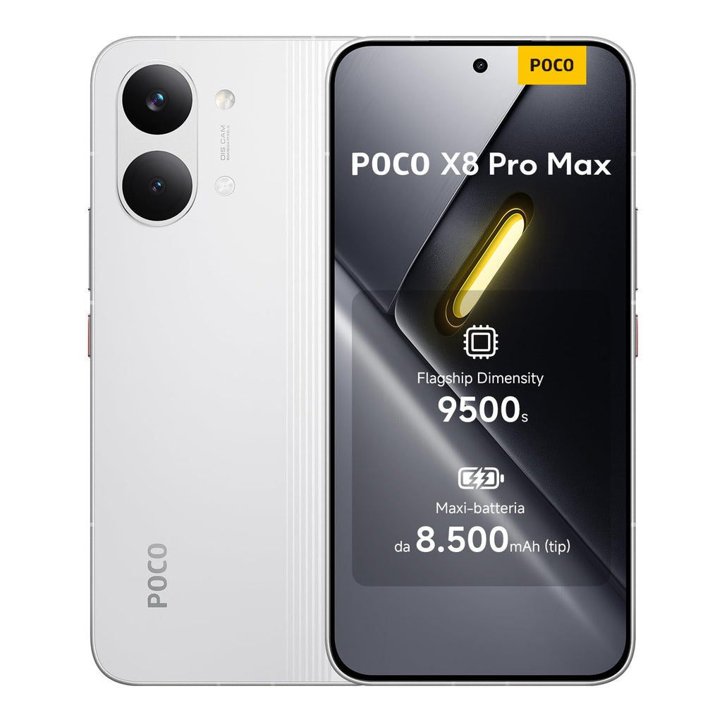 POCO X8 Pro, Smartphone 8+512GB, Nero, Dimensity 8500-Ultra | Batteria 6500mAh (typ), Display AMOLED ultra luminoso, Fotocamera 50MP con OIS, Garanzia 2 anni+1 anno extra
