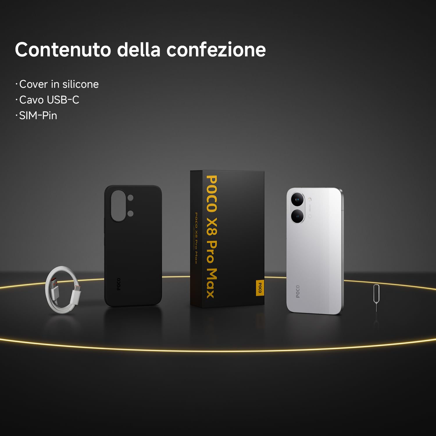 POCO X8 Pro, Smartphone 8+512GB, Nero, Dimensity 8500-Ultra | Batteria 6500mAh (typ), Display AMOLED ultra luminoso, Fotocamera 50MP con OIS, Garanzia 2 anni+1 anno extra