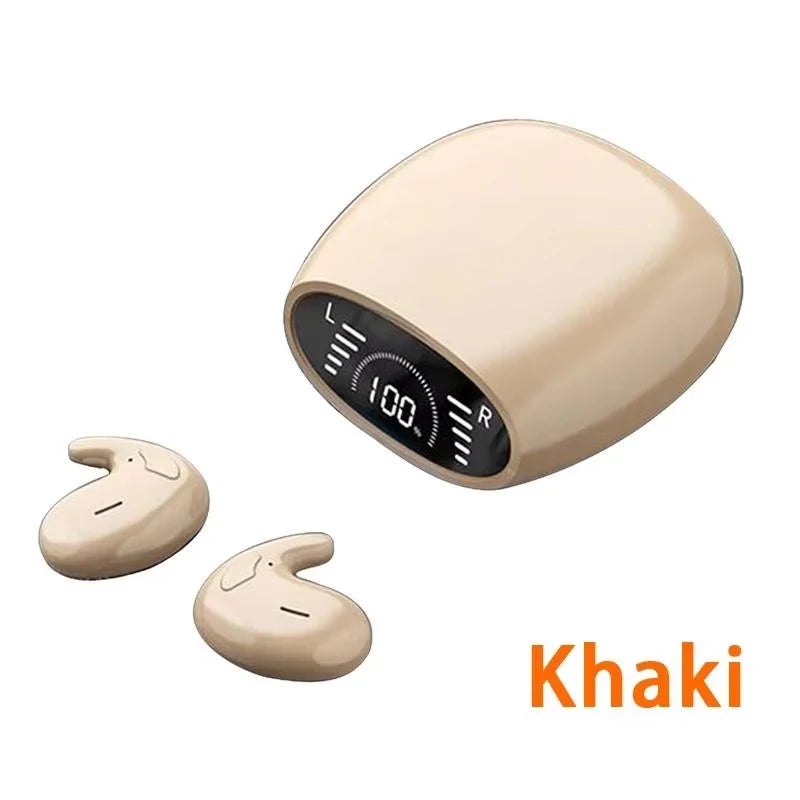 Sleep Invisible Earbuds Waterproof Hidden Noise Cancel Earbuds with Microphone Stereo Bluetooth 5.3 Earbuds for Sleep at Night