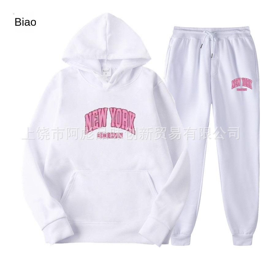 International Cross-border Hooded Sweatshirt and Sweatpants Set for Men and Women