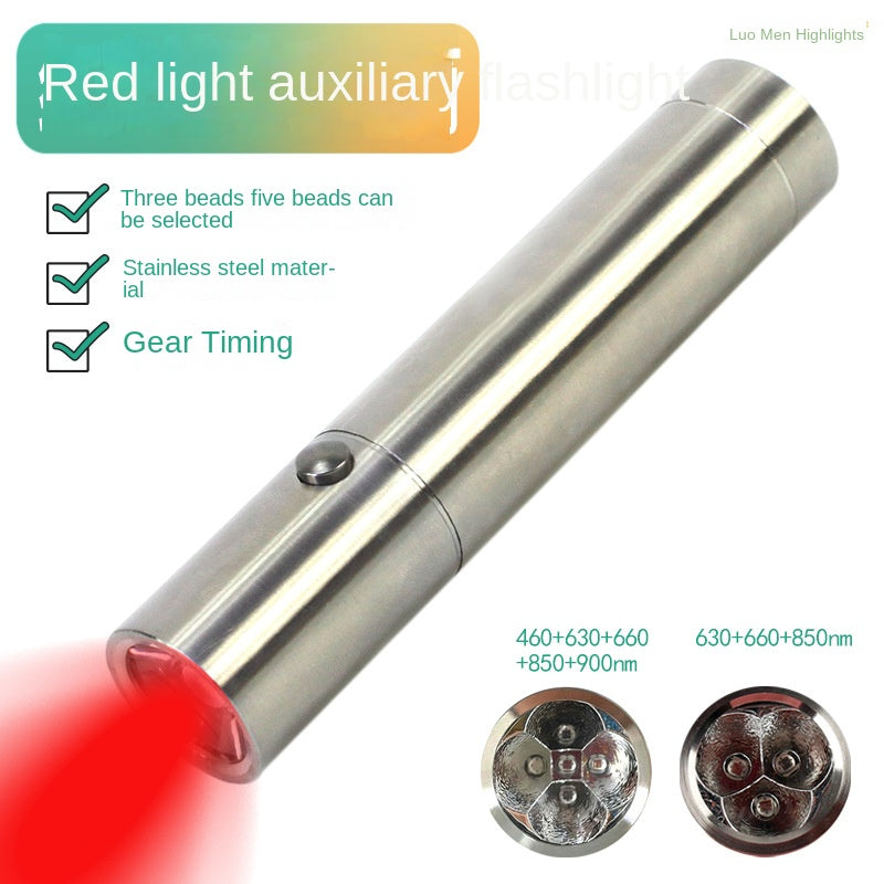 Red Light Auxiliary Lamp Flashlight Infrared Device LED Lighting 630+660nm