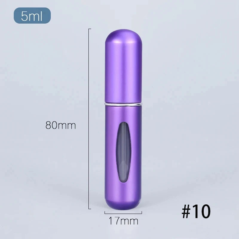 1Pc Portable 5ml Mini Travel Perfume Bottle Base Refill Bottle Straight Charging Small Sample Perfume Refillable Spray Bottling