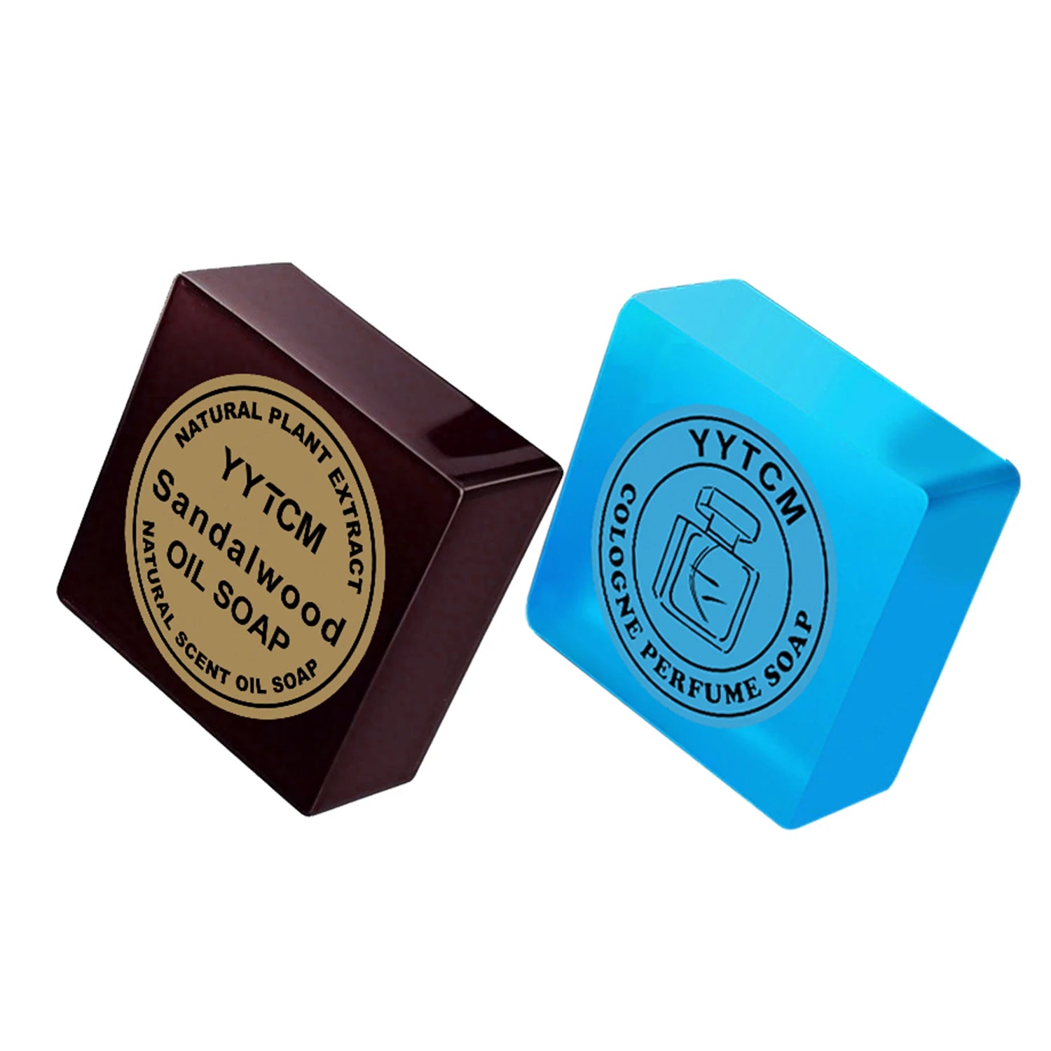 Jabón de Colonia para Hombres, Jabón de Perfume de Colonia, Jabón de Sándalo, Jabón de Baño Limpiador Facial Corporal, Jabón Artesanal con Aceites Esenciales 70g