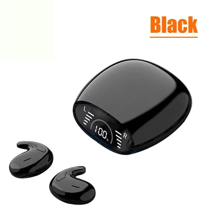 Sleep Invisible Earbuds Waterproof Hidden Noise Cancel Earbuds with Microphone Stereo Bluetooth 5.3 Earbuds for Sleep at Night