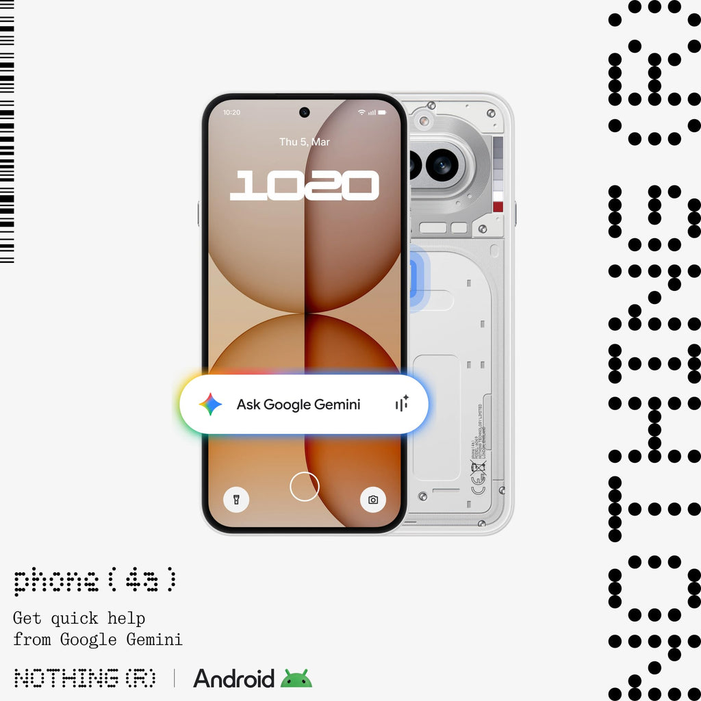 Nothing Phone (4a) - Tripla Fotocamera 50MP, Ultra Zoom 70x, Smartphone Trasparente, Batteria Lunga Durata, Ricarica Rapida 50W, AMOLED 120Hz, Glyph Bar, 12GB+256GB - Nero