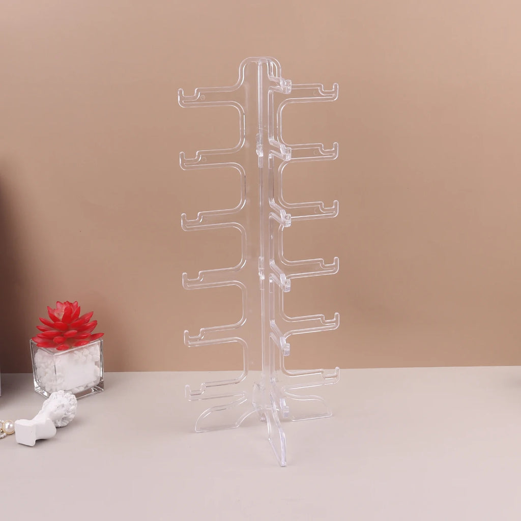 Plastic Sunglasses Show Rack Holders Eyeglasses Display Stand Storage Holder Glasses Shelf Home Organizer Space Saving Shelf