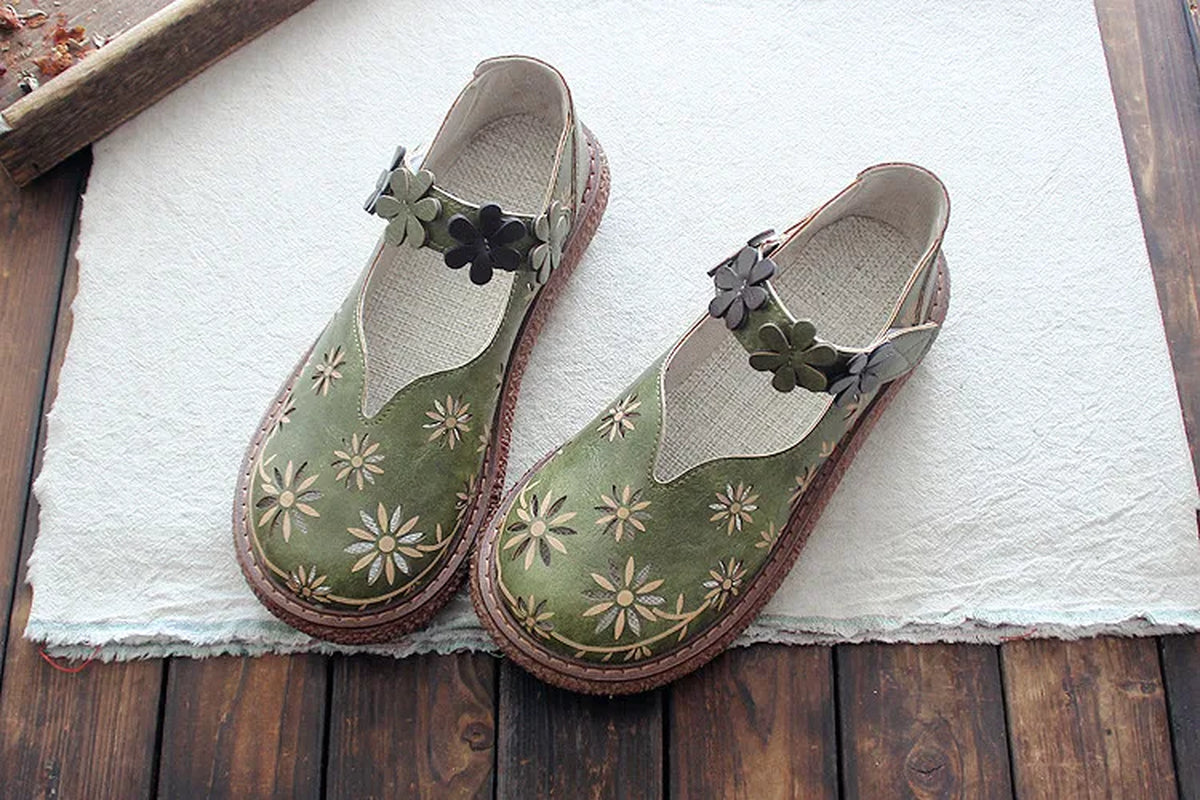 -Retro Style Shoes Platform Shoes Big Head Doll Shoes Summer Mori Comfortable Women'S Shoes Artistic Single Shoes