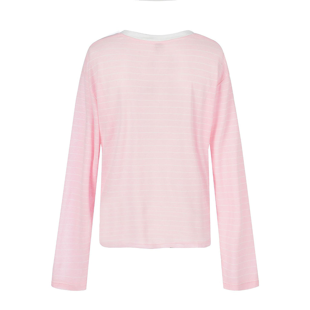 V-Neck Color-Blocking Cover-Up for Women, Loose Lightweight Casual Sun Protection Top