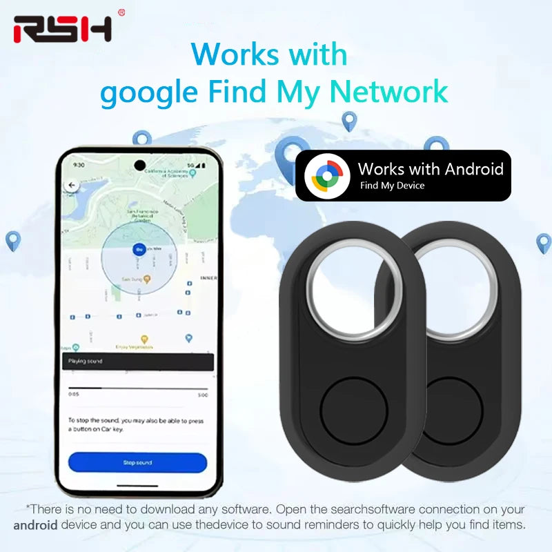 Localizador GPS para Samsung Android Rastreador Funciona con Google Find My Localizador Bluetooth Buscador de Posición Global Etiqueta Inteligente Anti-pérdida