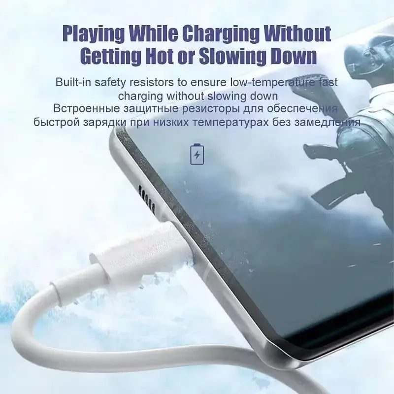 Cable de datos de carga súper rápida tipo C de 3 piezas de 6 A y 100 W para Samsung Huawei Xiaomi Redmi Cables USB C de carga rápida