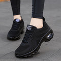 Women's shoes, mesh running shoes, casual single shoes, air-cushioned shoes, black soft-soled women's dancing trendy shoes