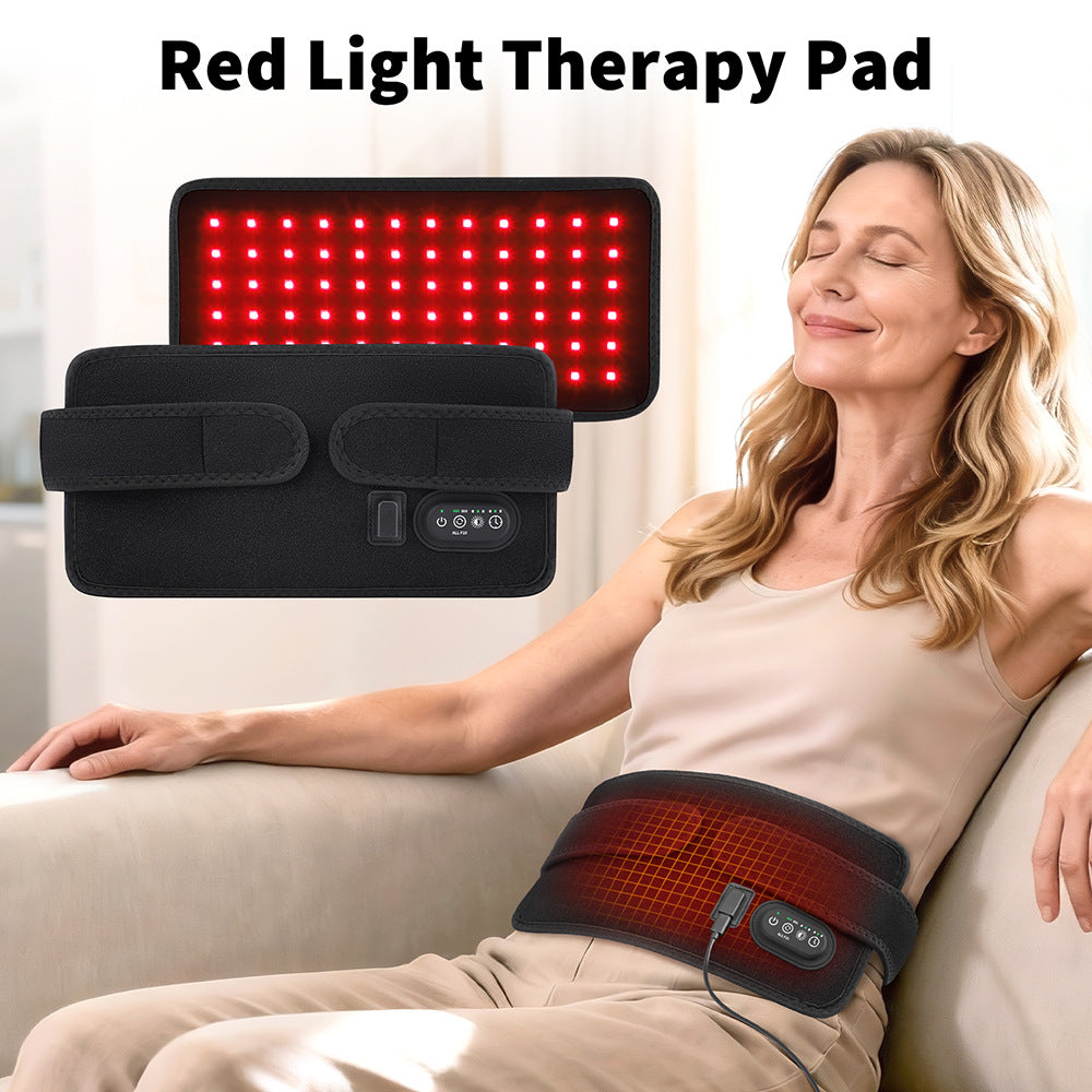 Red Light Therapy Belt - Infrared Heat Wrap with Smart Timer for Pain Relief