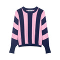 Street casual striped knitted sweatshirt
