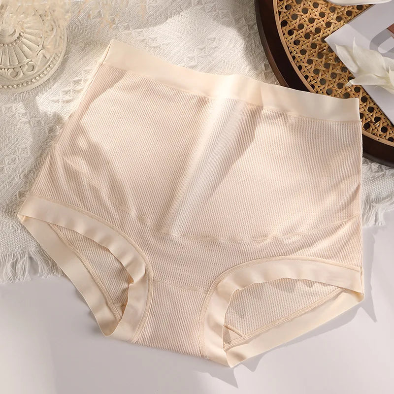 XL-3XL Women'S Underwear Sexy Lace Panties plus Size High Waist Traceless Girls' Briefs Fashion Solid Color Underpants Lingerie