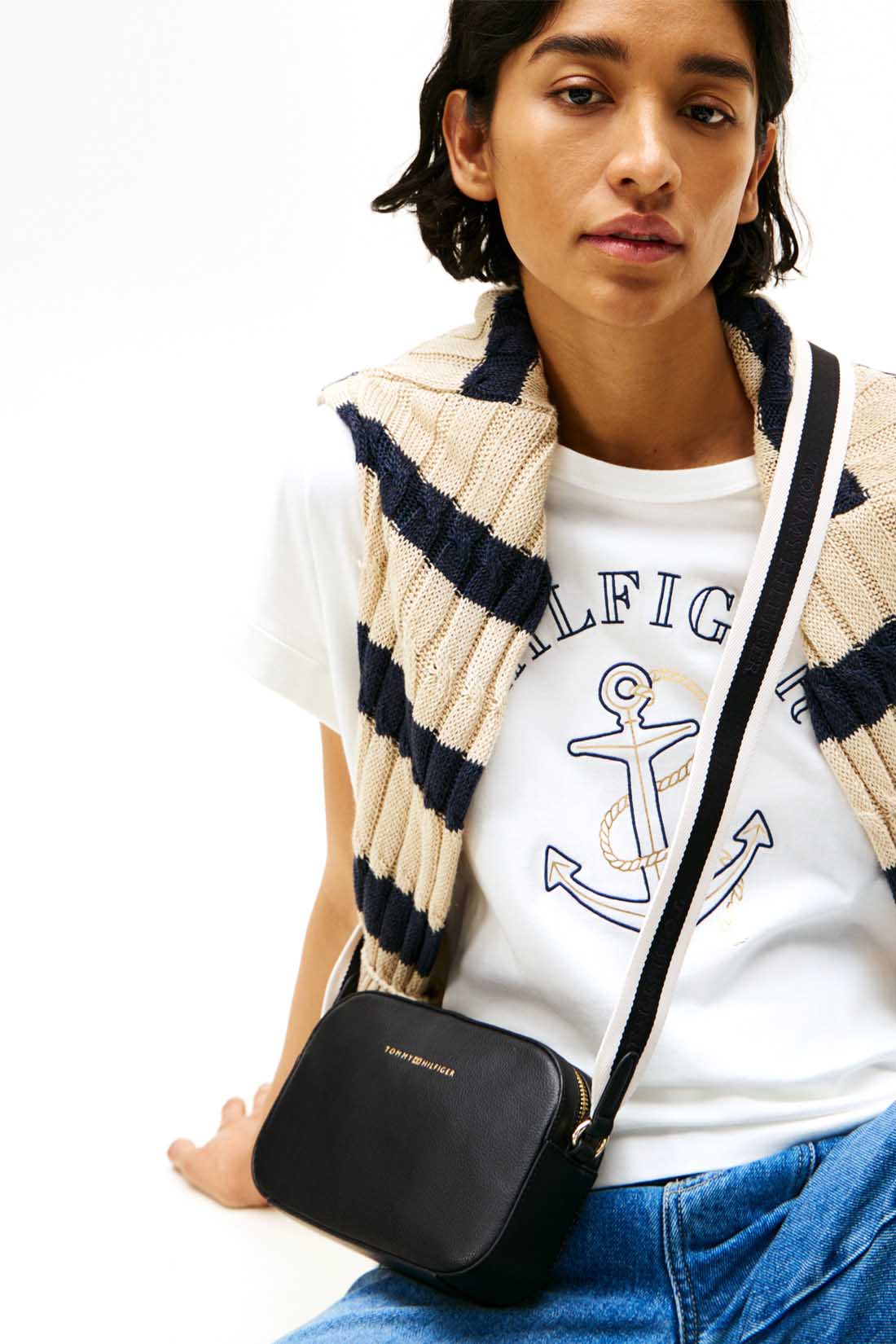 TOMMY HILFIGER - Women's camera bag with fabric shoulder strap-8