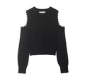 Hollow ball decoration knitted sweater