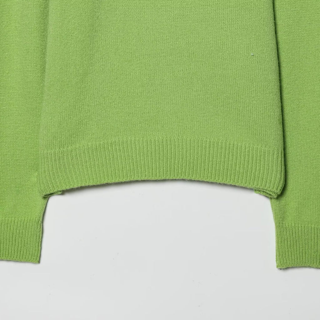 Casual POLO Zipper Collar Knitted Shirt