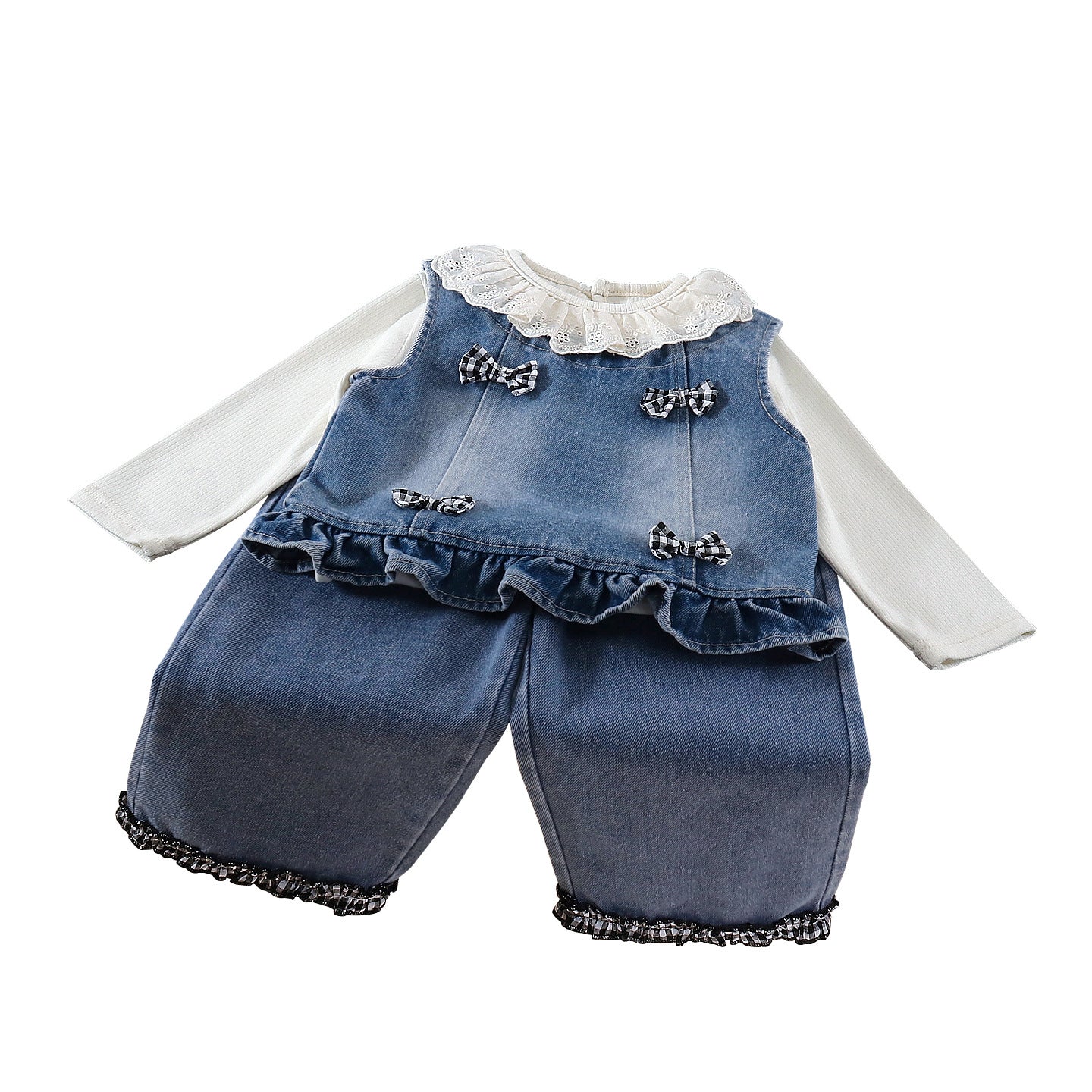 Cowboy vest three piece set for spring and autumn