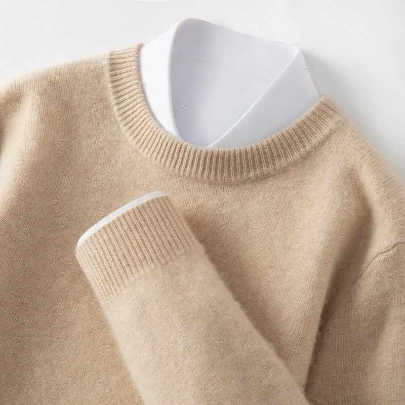 Men's Lightweight Knit Sweater Crew Neck Long Sleeve Casual Fashion Pullover for Spring and Autumn