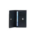 K0004AB | P/Biglietti da Visita/Carte di Credito in Vera Pelle pieno fiore, grana dollaro - Colore Nero - Dimensioni: cm 10 x 6 x 2 - Confezione: Gift Box rigido fondo/coperchio