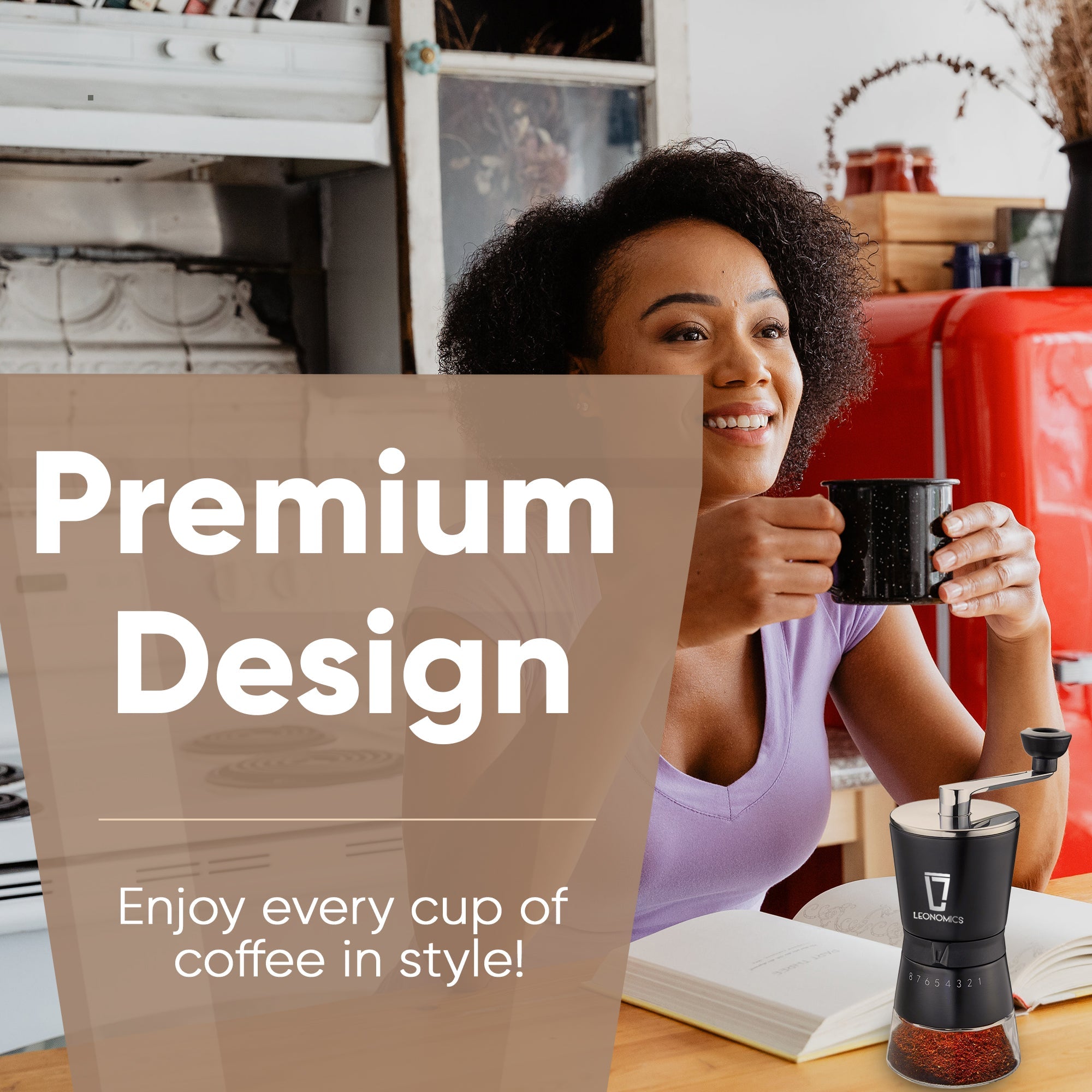 Leonomics Premium Coffee Grinder - Manual