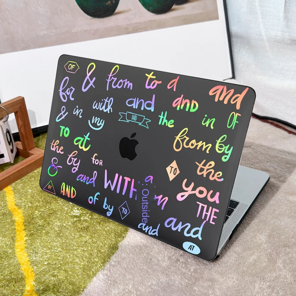 Newest Laptop Case for MacBook Air 13 15 2025 M4 M3 M2 M1 Pro 14 16 inch A3185 A3186 A2681 A2338 Pro13 Colorful Laser Cover