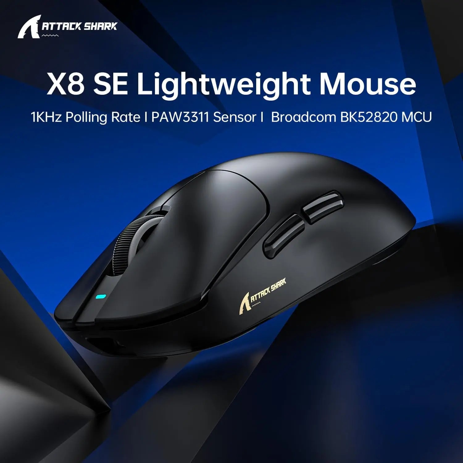 New ATTACK SHARK X8 SE Superlight Wireless Gaming Mouse,BK52820 Tri-Mode Mouse,25000DPI,500mAh Battery,5 Programmable Buttons