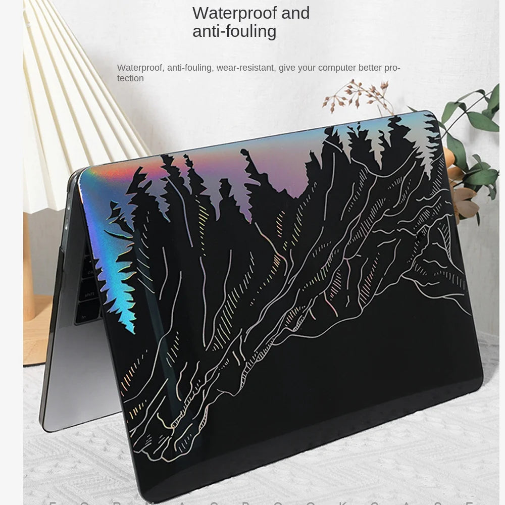 Newest Laptop Case for MacBook Air 13 15 2025 M4 M3 M2 M1 Pro 14 16 inch A3185 A3186 A2681 A2338 Pro13 Colorful Laser Cover